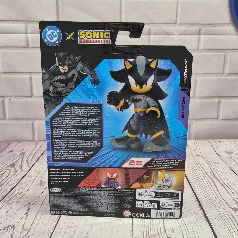 Jakks Pacific DC x Sonic the Hedgehog Shadow as Batman Action Figure 5 inch NEW